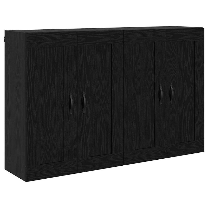 Casa si Gradina - Mobilier - Comode si corpuri - Comode - Usi pentru dulapuri montate pe perete 2 pcs Stejar Negru - Infinity.ro