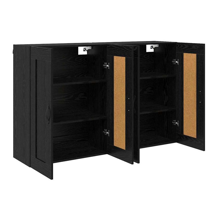 Casa si Gradina - Mobilier - Comode si corpuri - Comode - Usi pentru dulapuri montate pe perete 2 pcs Stejar Negru - Infinity.ro