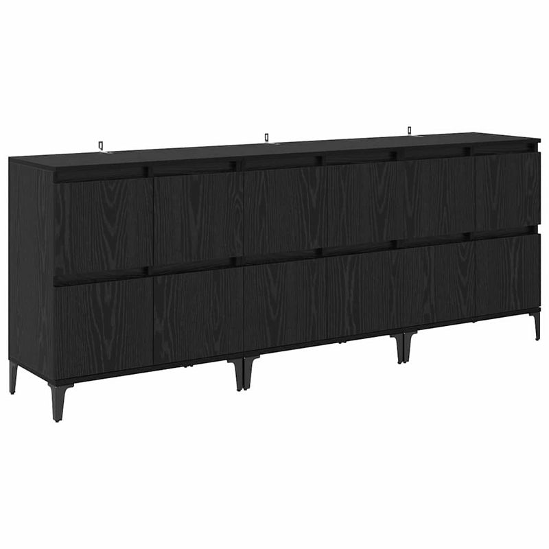 Casa si Gradina - Mobilier - Comode si corpuri - Comode - Bufeturi 3 pcs Stejar Negru 60 x 35 x 70 cm Lemn compozit - Infinity.ro