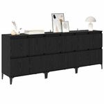 Casa si Gradina - Mobilier - Comode si corpuri - Comode - Bufeturi 3 pcs Stejar Negru 60 x 35 x 70 cm Lemn compozit - Infinity.ro
