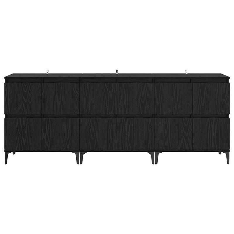 Casa si Gradina - Mobilier - Comode si corpuri - Comode - Bufeturi 3 pcs Stejar Negru 60 x 35 x 70 cm Lemn compozit - Infinity.ro