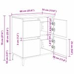 Casa si Gradina - Mobilier - Comode si corpuri - Comode - Bufeturi 3 pcs Stejar Negru 60 x 35 x 70 cm Lemn compozit - Infinity.ro