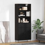 Casa si Gradina - Mobilier - Comode si corpuri - Comode - Bufet Pe perete cu sertar 2 pcs Stejar Negru Lemn compozit - Infinity.ro