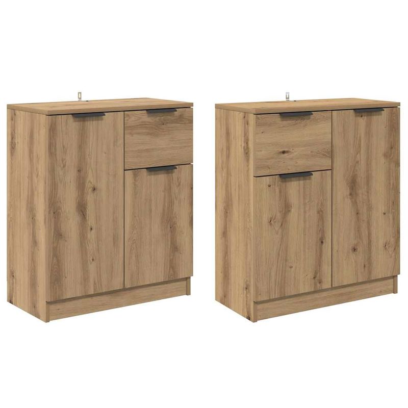 Casa si Gradina - Mobilier - Comode si corpuri - Comode - Bufeturi 2 pcs Stejar Artizanal 60 x 30 x 70 cm Lemn compozit - Infinity.ro