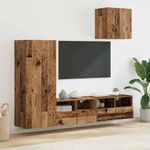 Casa si Gradina - Mobilier - Comode si corpuri - Comode - Unitati pentru Pereti de TV 4 pcs Lemn Vechi Lemn compozit - Infinity.ro