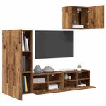 Casa si Gradina - Mobilier - Comode si corpuri - Comode - Unitati pentru Pereti de TV 4 pcs Lemn Vechi Lemn compozit - Infinity.ro