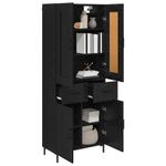 Casa si Gradina - Mobilier - Comode si corpuri - Corpuri bucatarie - Bufet cu sertar Stejar Negru 69,5 x 34 x 180 cm Lemn compozit - Infinity.ro