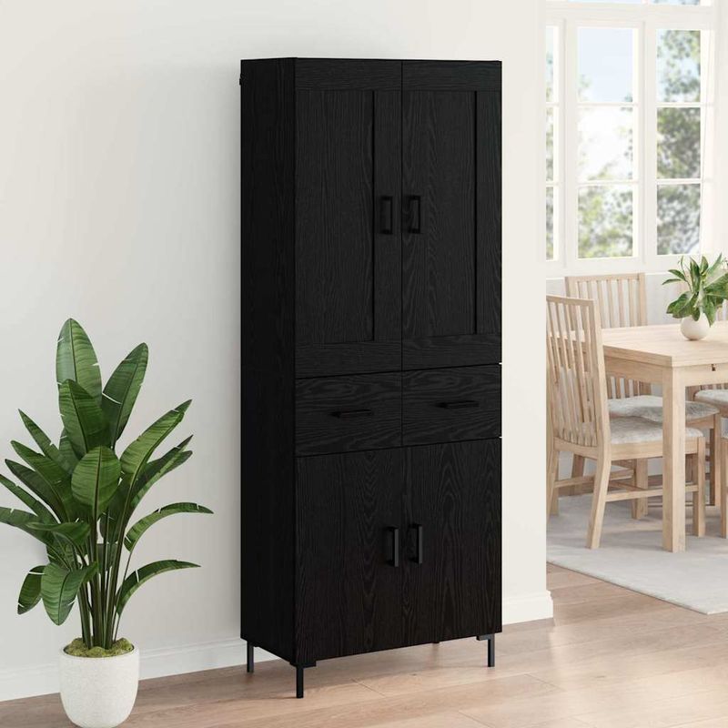 Casa si Gradina - Mobilier - Comode si corpuri - Corpuri bucatarie - Bufet cu sertar Stejar Negru 69,5 x 34 x 180 cm Lemn compozit - Infinity.ro