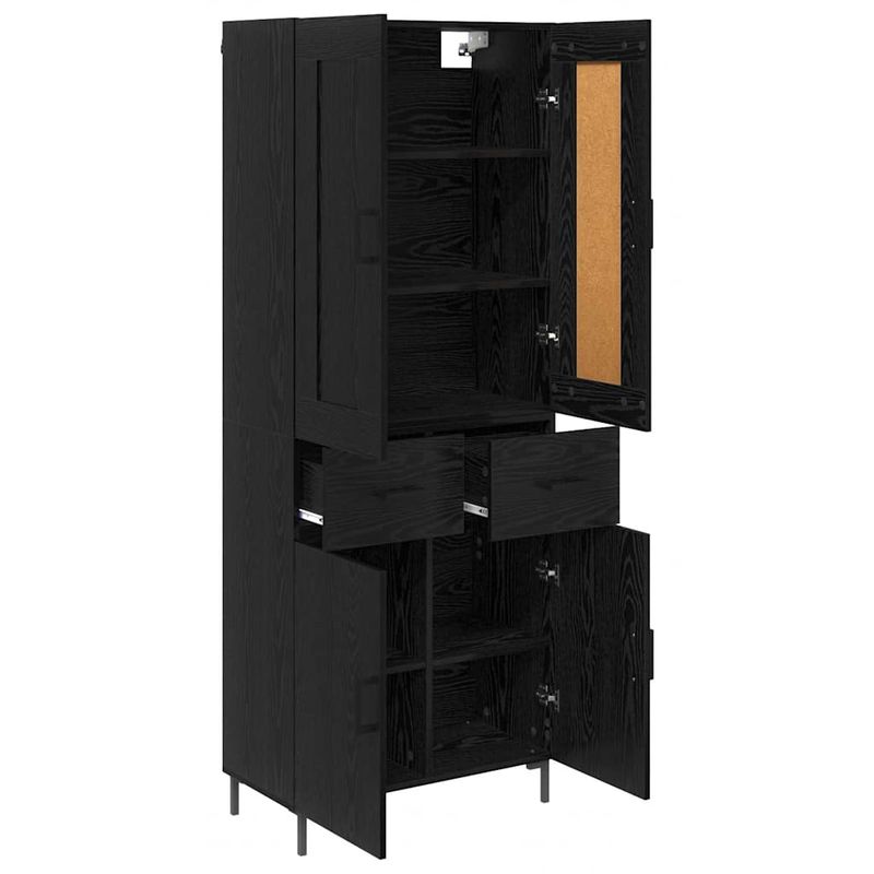 Casa si Gradina - Mobilier - Comode si corpuri - Corpuri bucatarie - Bufet cu sertar Stejar Negru 69,5 x 34 x 180 cm Lemn compozit - Infinity.ro