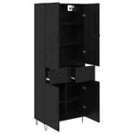 Casa si Gradina - Mobilier - Comode si corpuri - Comode - Bufet Pe perete cu sertar 2 pcs Stejar Negru Lemn compozit - Infinity.ro