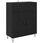 Casa si Gradina - Mobilier - Comode si corpuri - Comode - Bufet Pe perete cu sertar 2 pcs Stejar Negru Lemn compozit - Infinity.ro
