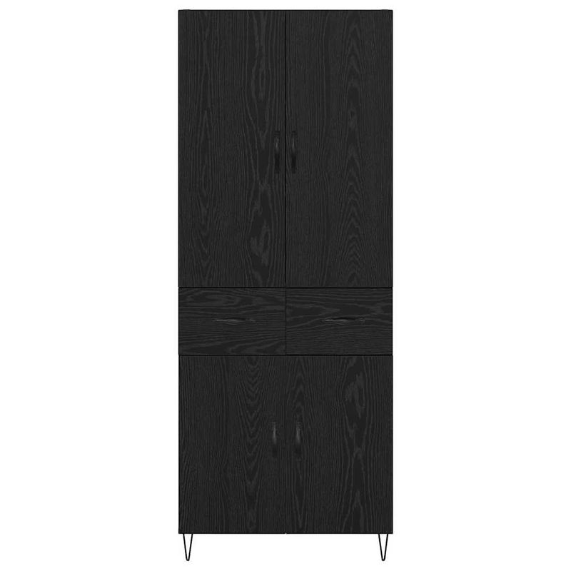Casa si Gradina - Mobilier - Comode si corpuri - Comode - Bufet Pe perete cu sertar 2 pcs Stejar Negru Lemn compozit - Infinity.ro