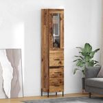 Casa si Gradina - Mobilier - Comode si corpuri - Corpuri bucatarie - Bufet cu sertar Lemn Vechi 34,5 x 34 x 180 cm Lemn compozit - Infinity.ro