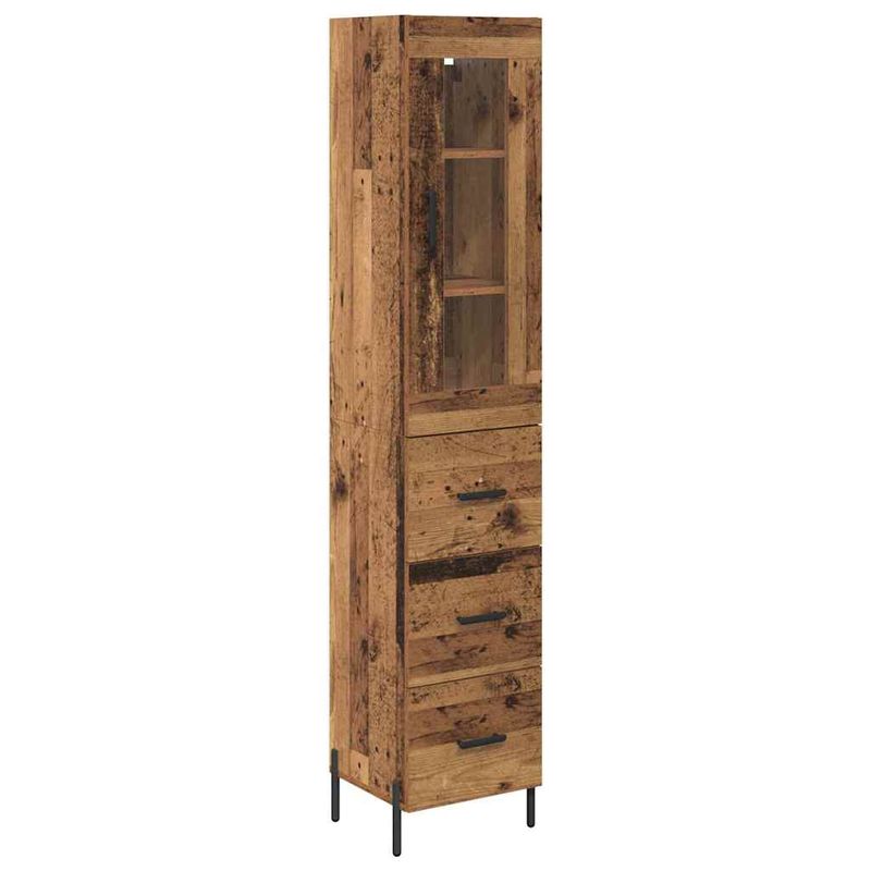 Casa si Gradina - Mobilier - Comode si corpuri - Corpuri bucatarie - Bufet cu sertar Lemn Vechi 34,5 x 34 x 180 cm Lemn compozit - Infinity.ro