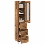 Casa si Gradina - Mobilier - Comode si corpuri - Corpuri bucatarie - Bufet cu sertar Lemn Vechi 34,5 x 34 x 180 cm Lemn compozit - Infinity.ro