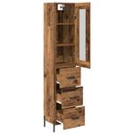 Casa si Gradina - Mobilier - Comode si corpuri - Corpuri bucatarie - Bufet cu sertar Lemn Vechi 34,5 x 34 x 180 cm Lemn compozit - Infinity.ro