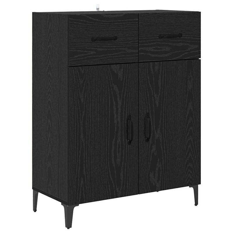 Casa si Gradina - Mobilier - Comode si corpuri - Comode - Bufet Pe perete Stejar Negru 69,5 x 34 x 180 cm Lemn compozit - Infinity.ro