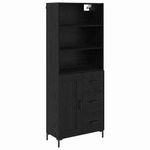 Casa si Gradina - Mobilier - Comode si corpuri - Comode - Bufet Pe perete cu sertar 2 pcs Stejar Negru Lemn compozit - Infinity.ro