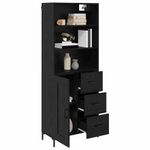 Casa si Gradina - Mobilier - Comode si corpuri - Comode - Bufet Pe perete cu sertar 2 pcs Stejar Negru Lemn compozit - Infinity.ro