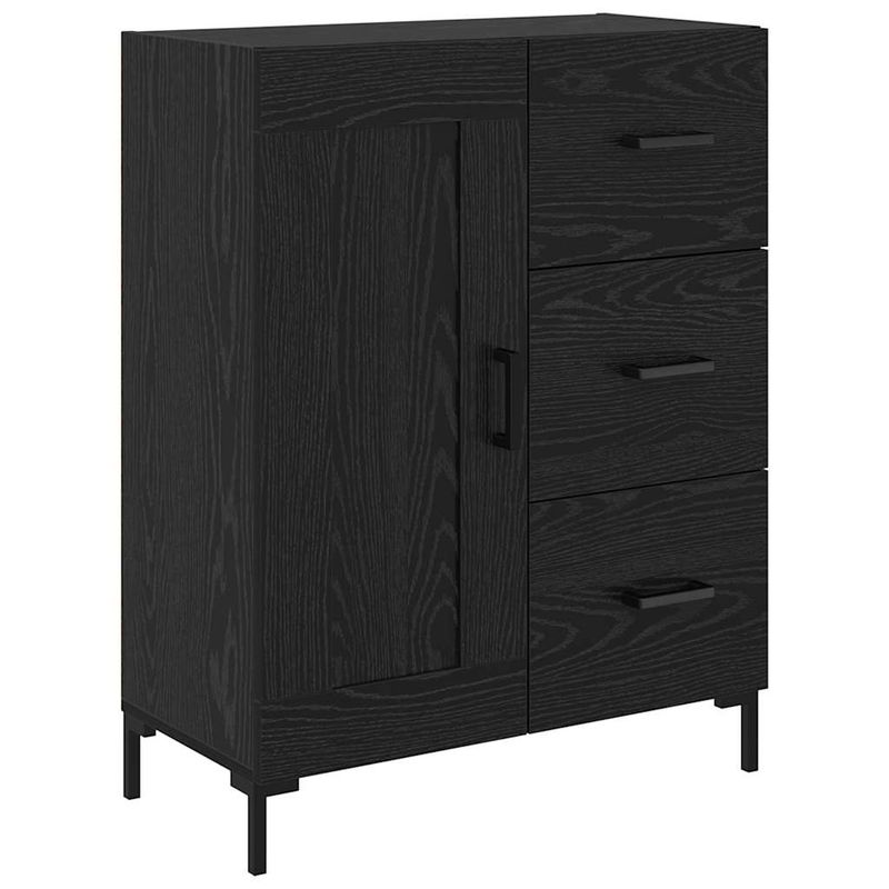 Casa si Gradina - Mobilier - Comode si corpuri - Comode - Bufet Pe perete cu sertar 2 pcs Stejar Negru Lemn compozit - Infinity.ro