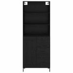 Casa si Gradina - Mobilier - Comode si corpuri - Comode - Bufet Pe perete cu sertar 2 pcs Stejar Negru Lemn compozit - Infinity.ro