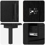 Casa si Gradina - Mobilier - Comode si corpuri - Comode - Bufet Pe perete cu sertar 2 pcs Stejar Negru Lemn compozit - Infinity.ro