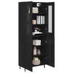 Casa si Gradina - Mobilier - Comode si corpuri - Comode - Bufet Pe perete Stejar Negru 69,5 x 34 x 180 cm Lemn compozit - Infinity.ro