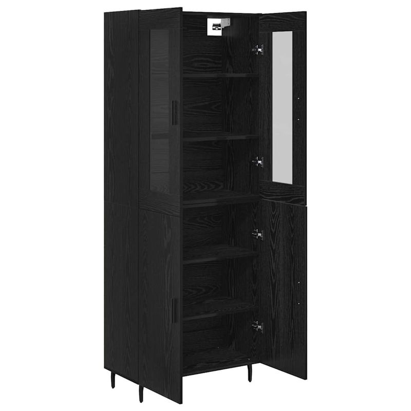 Casa si Gradina - Mobilier - Comode si corpuri - Comode - Bufet Pe perete Stejar Negru 69,5 x 34 x 180 cm Lemn compozit - Infinity.ro