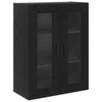 Casa si Gradina - Mobilier - Comode si corpuri - Comode - Bufet Pe perete Stejar Negru 69,5 x 34 x 180 cm Lemn compozit - Infinity.ro
