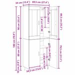 Casa si Gradina - Mobilier - Comode si corpuri - Comode - Bufet Pe perete Stejar Negru 69,5 x 34 x 180 cm Lemn compozit - Infinity.ro