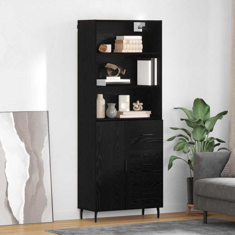Casa si Gradina - Mobilier - Comode si corpuri - Corpuri bucatarie - Bufet 2 pcs Stejar Negru 69,5 x 34 x 180 cm Lemn compozit - Infinity.ro