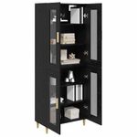 Casa si Gradina - Mobilier - Comode si corpuri - Comode - Bufet Pe perete 2 pcs Stejar Negru Lemn compozit - Infinity.ro