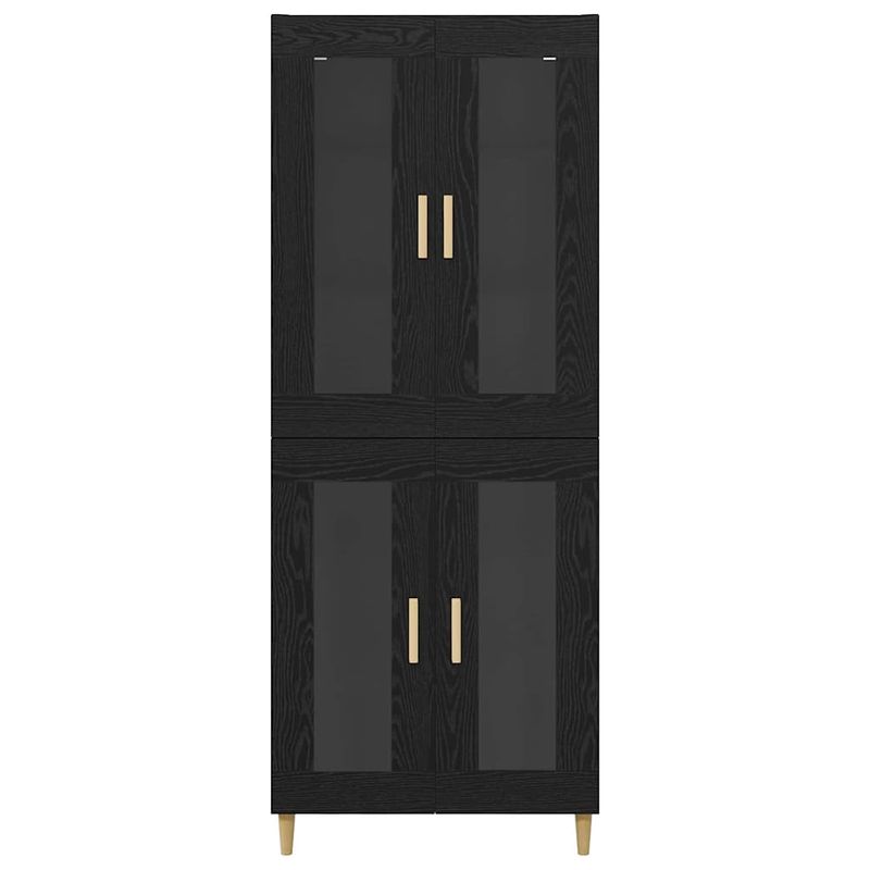 Casa si Gradina - Mobilier - Comode si corpuri - Comode - Bufet Pe perete 2 pcs Stejar Negru Lemn compozit - Infinity.ro