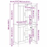 Casa si Gradina - Mobilier - Comode si corpuri - Comode - Bufet Pe perete 2 pcs Stejar Negru Lemn compozit - Infinity.ro