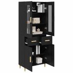 Casa si Gradina - Mobilier - Comode si corpuri - Comode - Bufet Pe perete cu sertar 2 pcs Stejar Negru Lemn compozit - Infinity.ro