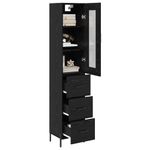 Casa si Gradina - Mobilier - Comode si corpuri - Corpuri bucatarie - Bufet cu sertar Stejar Negru 34,5 x 34 x 180 cm Lemn compozit - Infinity.ro