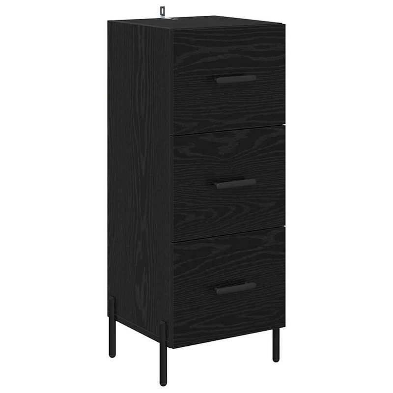 Casa si Gradina - Mobilier - Comode si corpuri - Corpuri bucatarie - Bufet cu sertar Stejar Negru 34,5 x 34 x 180 cm Lemn compozit - Infinity.ro