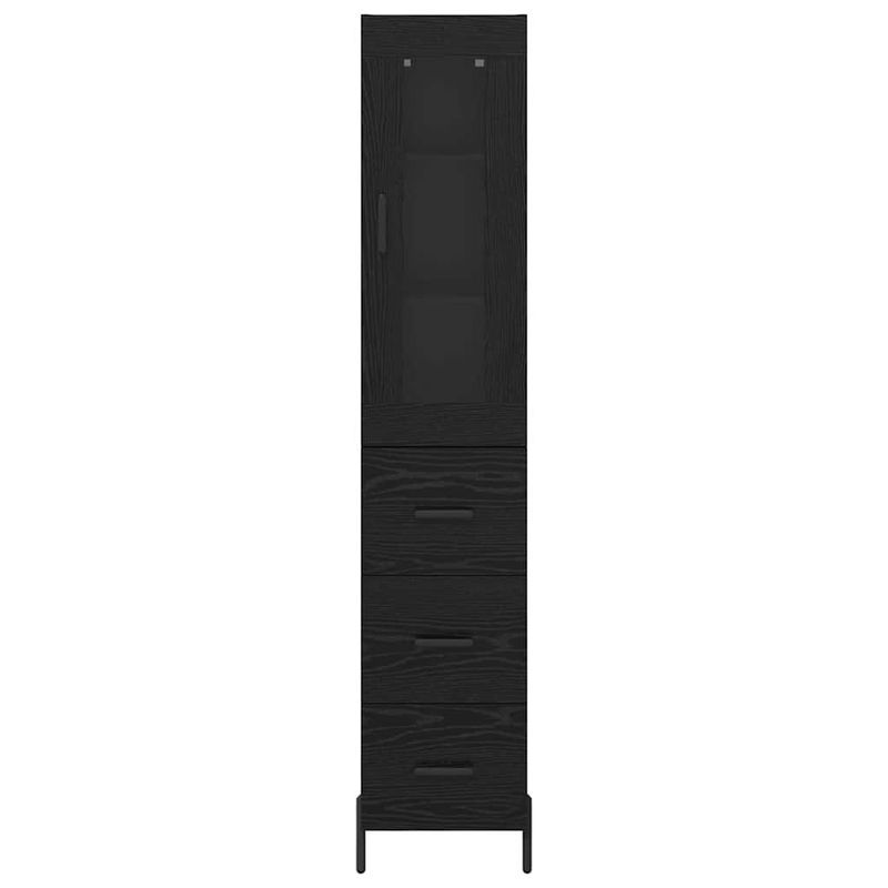 Casa si Gradina - Mobilier - Comode si corpuri - Corpuri bucatarie - Bufet cu sertar Stejar Negru 34,5 x 34 x 180 cm Lemn compozit - Infinity.ro