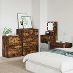 Casa si Gradina - Mobilier - Dulapuri si sifoniere - Dulapuri - Dulapuri de depozitare 2 pcs Stejar fumuriu 80 x 48 x 105 cm - Infinity.ro