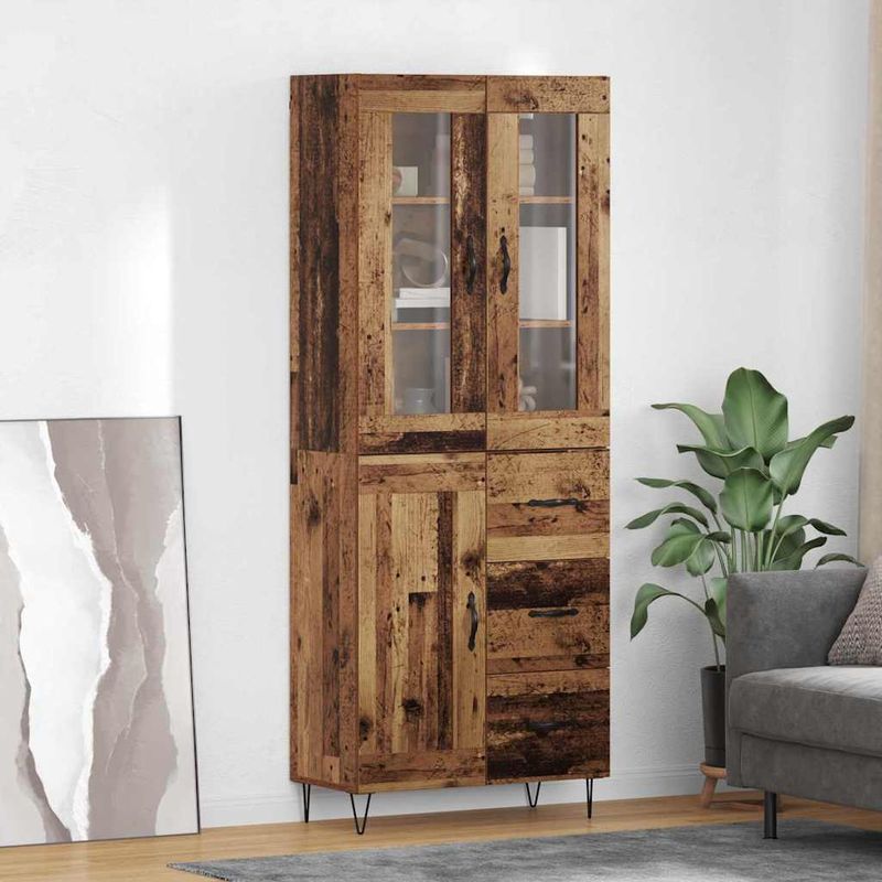 Casa si Gradina - Mobilier - Comode si corpuri - Corpuri bucatarie - Bufet cu sertar Lemn Vechi 69,5 x 34 x 180 cm Lemn compozit - Infinity.ro