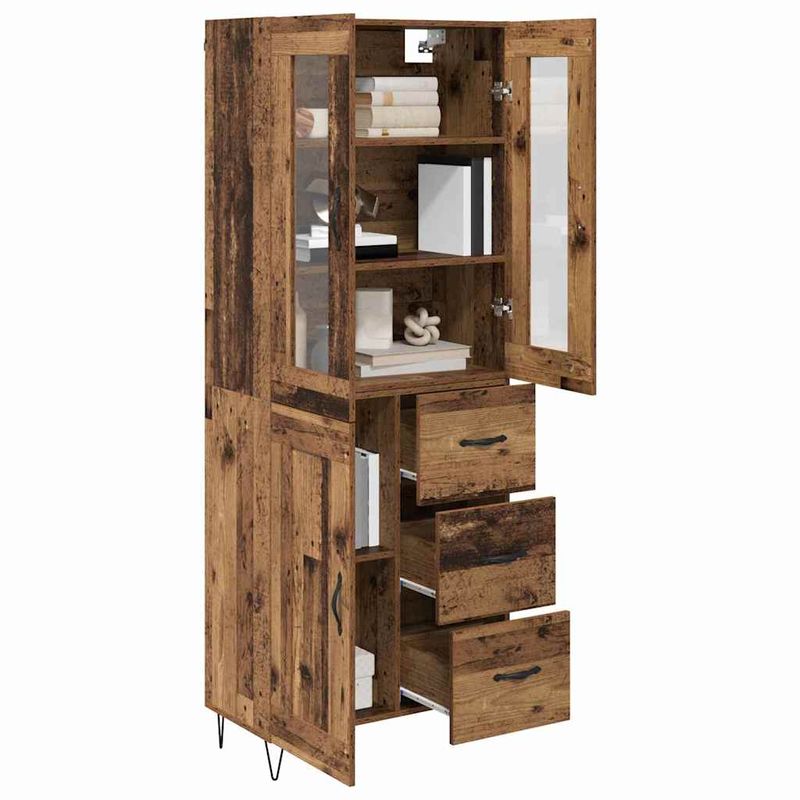 Casa si Gradina - Mobilier - Comode si corpuri - Corpuri bucatarie - Bufet cu sertar Lemn Vechi 69,5 x 34 x 180 cm Lemn compozit - Infinity.ro
