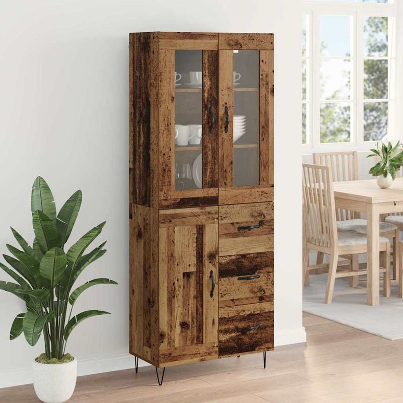 Casa si Gradina - Mobilier - Comode si corpuri - Corpuri bucatarie - Bufet cu sertar Lemn Vechi 69,5 x 34 x 180 cm Lemn compozit - Infinity.ro