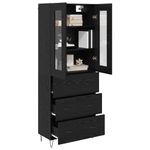Casa si Gradina - Mobilier - Comode si corpuri - Comode - Bufet cu sertar Stejar Negru 69,5 x 34 x 180 cm Lemn compozit - Infinity.ro