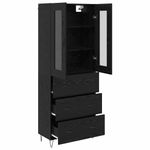 Casa si Gradina - Mobilier - Comode si corpuri - Comode - Bufet cu sertar Stejar Negru 69,5 x 34 x 180 cm Lemn compozit - Infinity.ro