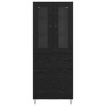 Casa si Gradina - Mobilier - Comode si corpuri - Corpuri bucatarie - Bufet cu sertar Stejar Negru 69,5 x 34 x 180 cm Lemn compozit - Infinity.ro