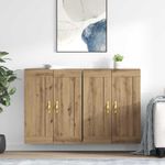 Casa si Gradina - Mobilier - Comode si corpuri - Comode - Usi pentru dulapuri montate pe perete 2 pcs Stejar Artizanal - Infinity.ro