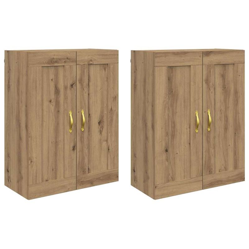 Casa si Gradina - Mobilier - Comode si corpuri - Comode - Usi pentru dulapuri montate pe perete 2 pcs Stejar Artizanal - Infinity.ro