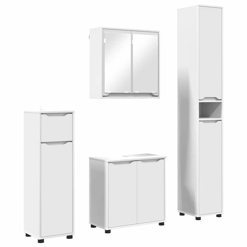 Casa si Gradina - Mobilier - Seturi de mobilier - Seturi baie - Set de mobilier pentru baie cu sertar 4 pcs Alb Lemn compozit - Infinity.ro