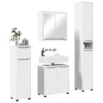 Casa si Gradina - Mobilier - Seturi de mobilier - Seturi baie - Set de mobilier pentru baie cu sertar 4 pcs Alb Lemn compozit - Infinity.ro