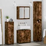 Casa si Gradina - Mobilier - Seturi de mobilier - Seturi baie - Set de mobilier pentru baie 4 pcs Stejar fumuriu Lemn compozit - Infinity.ro